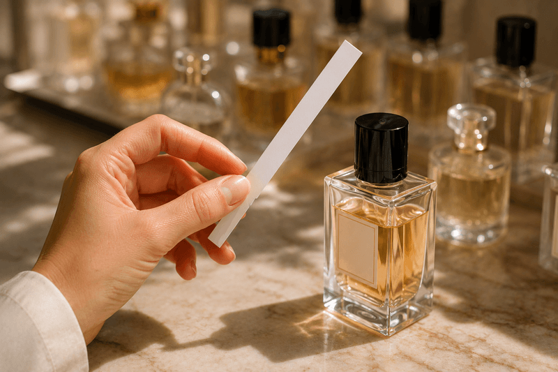 Cartoncini utilizzati per provare diversi profumi