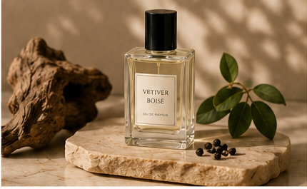 Profumo unisex con note legnose e vetiver